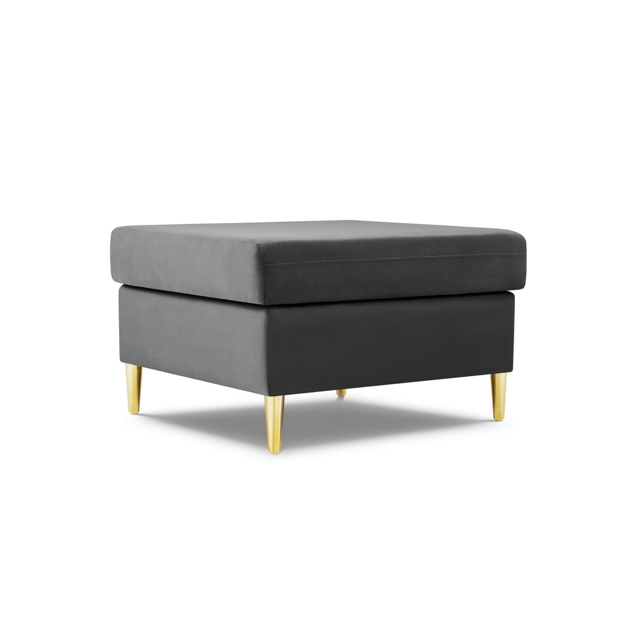 Kyoto Pouf aus Samt in Hellgrau (Riviera 91), 70x70x45 cm von Cosmopolitan Design – Bild 1