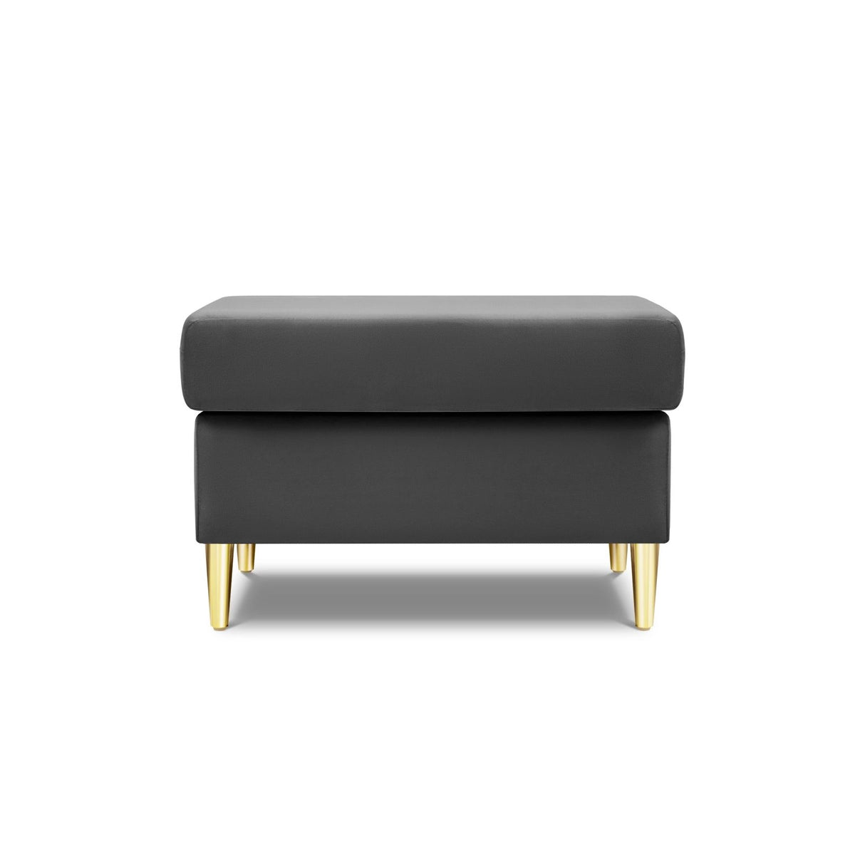 Kyoto Pouf aus Samt in Hellgrau (Riviera 91), 70x70x45 cm von Cosmopolitan Design – Bild 3