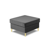 Kyoto Pouf aus Samt in Hellgrau (Riviera 91), 70x70x45 cm von Cosmopolitan Design – Bild 4