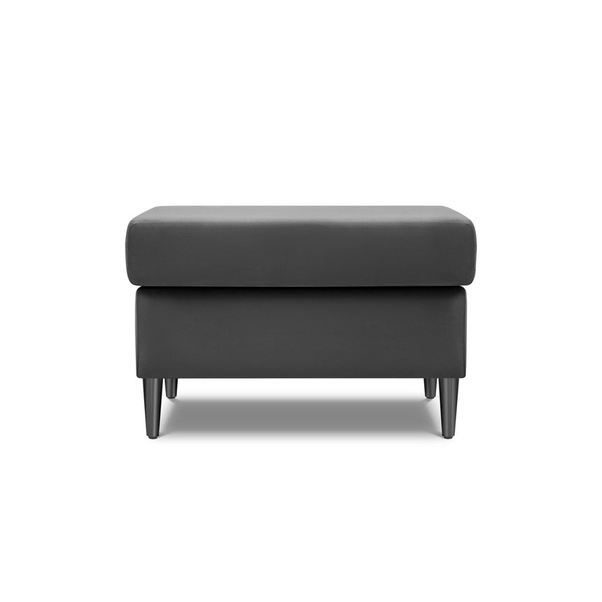Kyoto Pouf aus Samt in Hellgrau (Riviera 91), 70x70x45 cm von Cosmopolitan Design – Bild 3