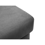 Kyoto Pouf aus Samt in Hellgrau (Riviera 91), 70x70x45 cm von Cosmopolitan Design – Bild 5