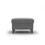 Kyoto Pouf aus Samt in Hellgrau (Riviera 91), 70x70x45 cm von Cosmopolitan Design – Bild 1