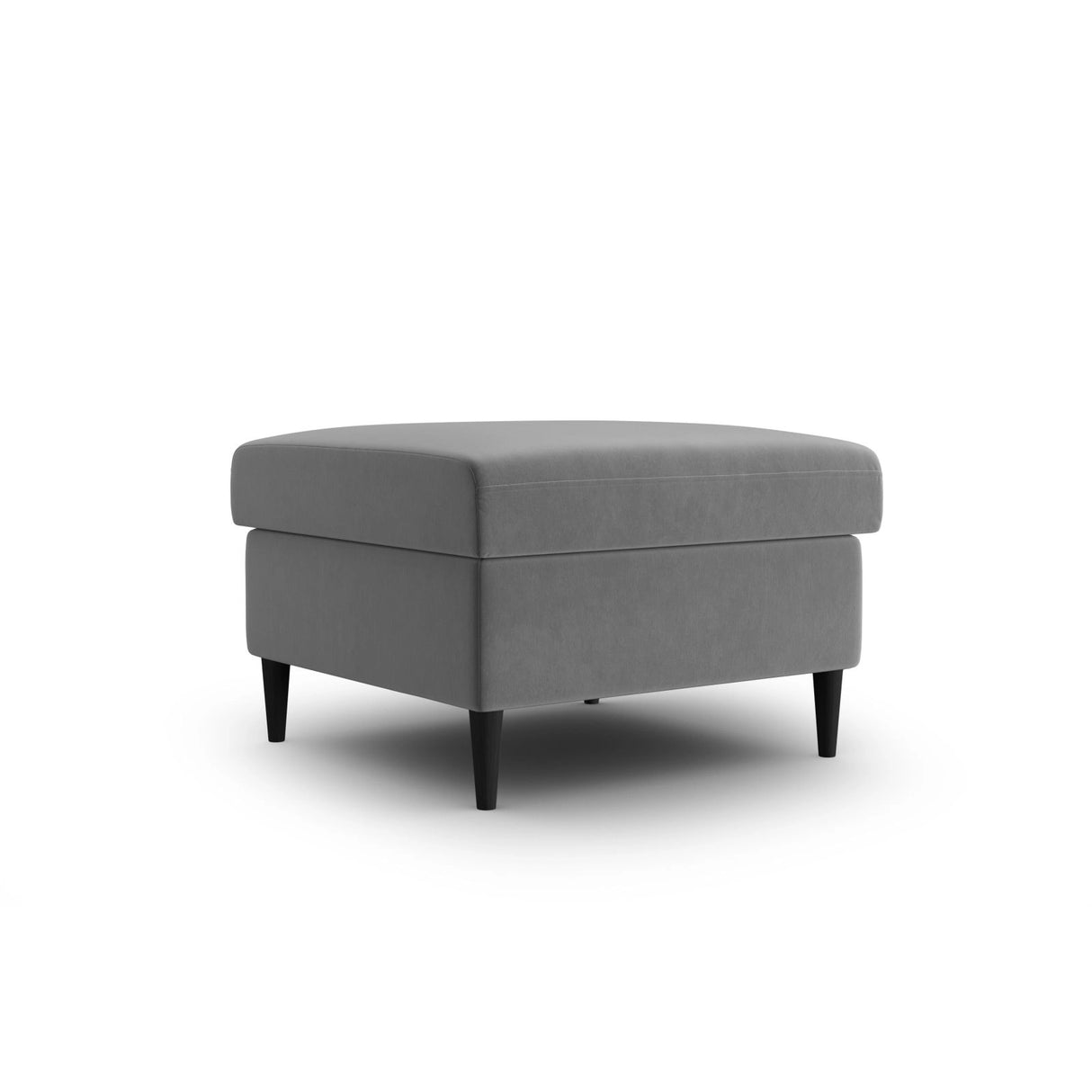 Kyoto Pouf aus Samt in Hellgrau (Riviera 91), 70x70x45 cm von Cosmopolitan Design – Bild 3