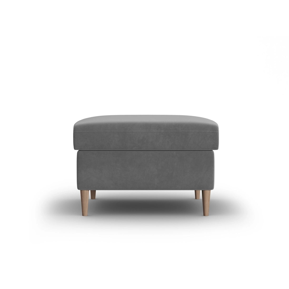 Kyoto Pouf aus Samt in Hellgrau (Riviera 91), 70x70x45 cm von Cosmopolitan Design – Bild 1