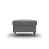 Kyoto Pouf aus Samt in Hellgrau (Riviera 91), 70x70x45 cm von Cosmopolitan Design – Bild 1