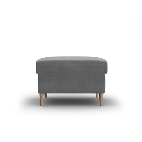 Kyoto Pouf aus Samt in Hellgrau (Riviera 91), 70x70x45 cm von Cosmopolitan Design – Bild 1