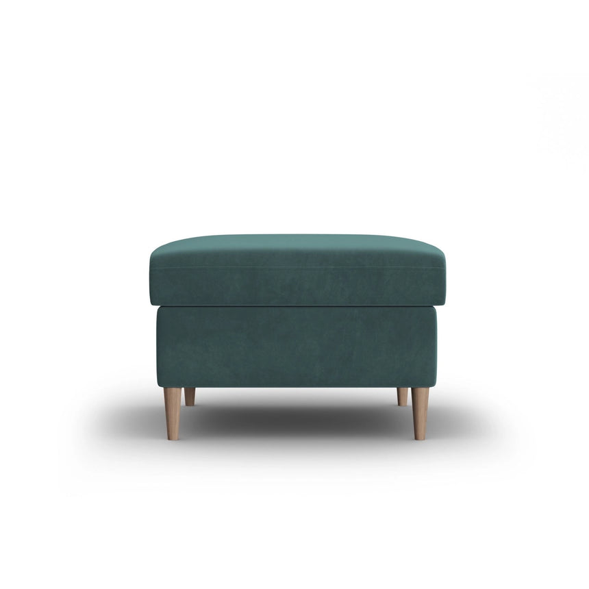 Kyoto Pouf aus Samt in Petrol (Riviera 87), 70x70x45 cm von Cosmopolitan Design – Bild 1