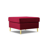 Kyoto Pouf aus Samt in Rot (Riviera 61), 70x70x45 cm von Cosmopolitan Design – Bild 1