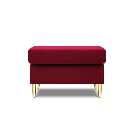 Kyoto Pouf aus Samt in Rot (Riviera 61), 70x70x45 cm von Cosmopolitan Design – Bild 3