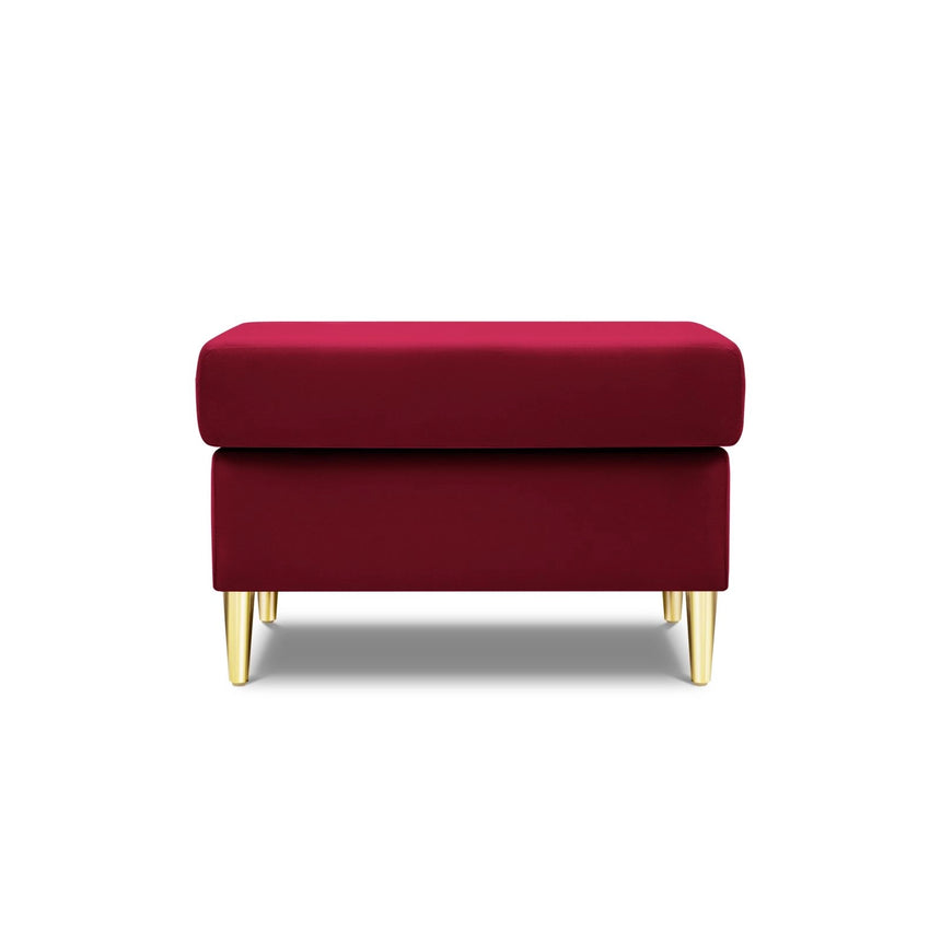 Kyoto Pouf aus Samt in Rot (Riviera 61), 70x70x45 cm von Cosmopolitan Design – Bild 3