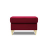 Kyoto Pouf aus Samt in Rot (Riviera 61), 70x70x45 cm von Cosmopolitan Design – Bild 3