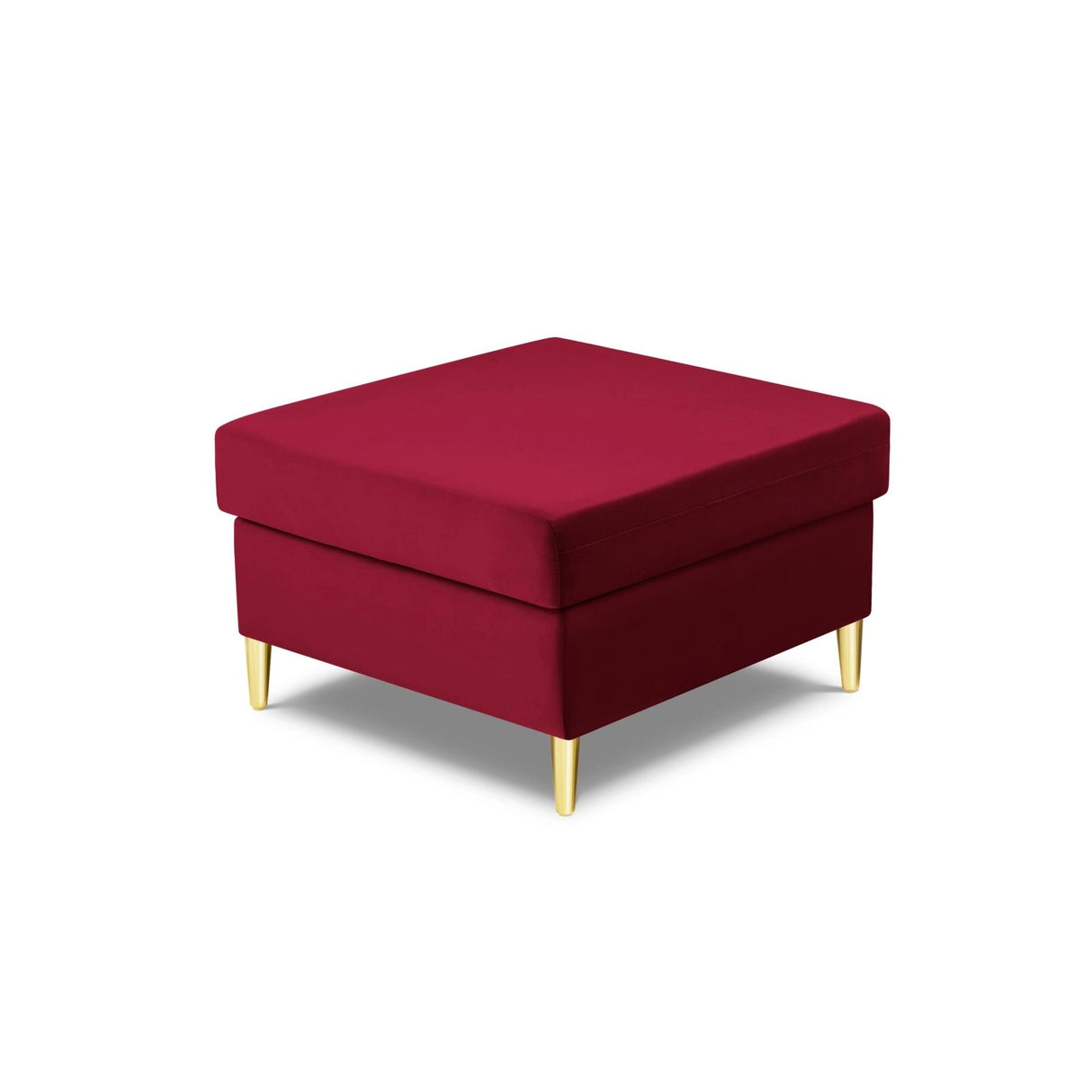 Kyoto Pouf aus Samt in Rot (Riviera 61), 70x70x45 cm von Cosmopolitan Design – Bild 4