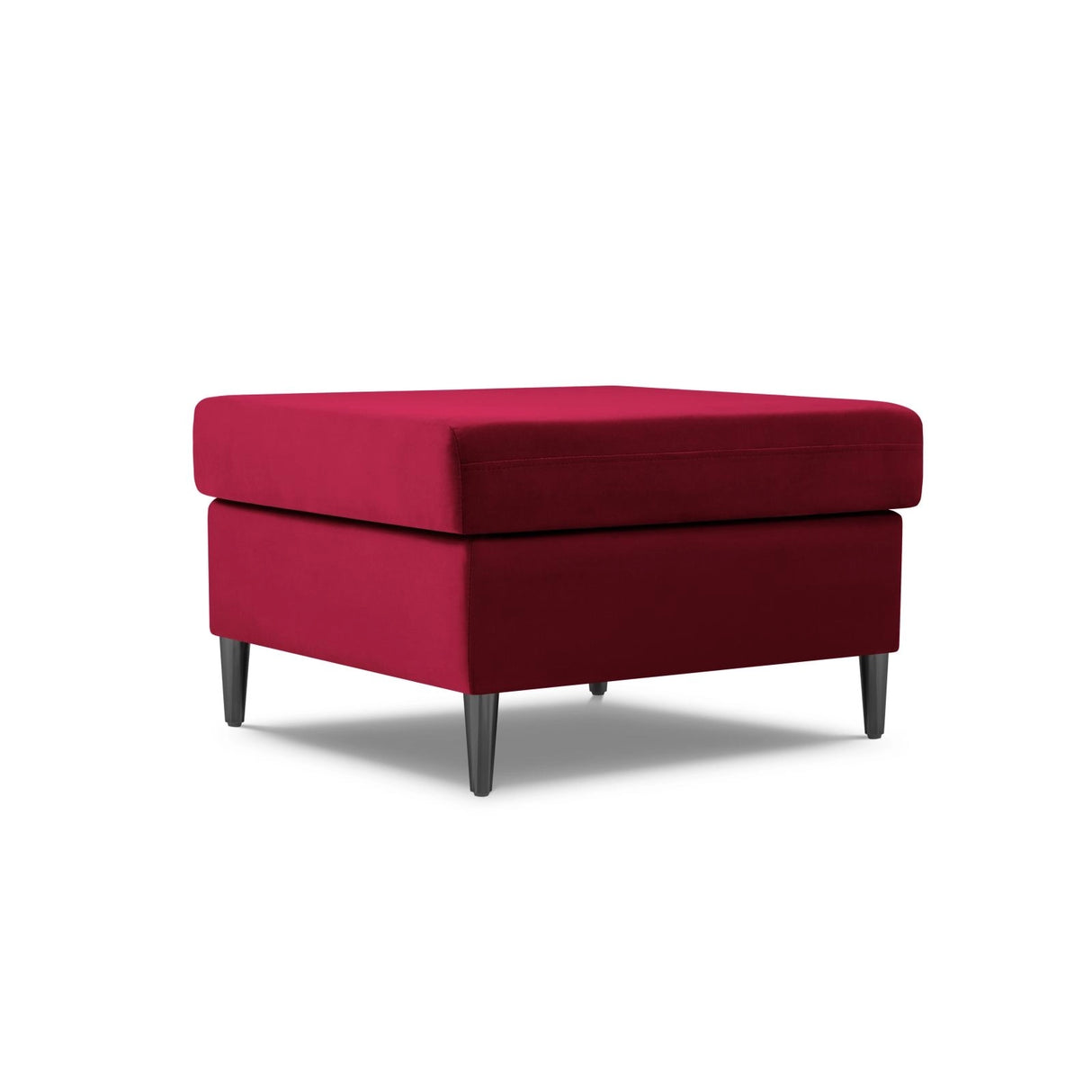 Kyoto Pouf aus Samt in Rot (Riviera 61), 70x70x45 cm von Cosmopolitan Design – Bild 1