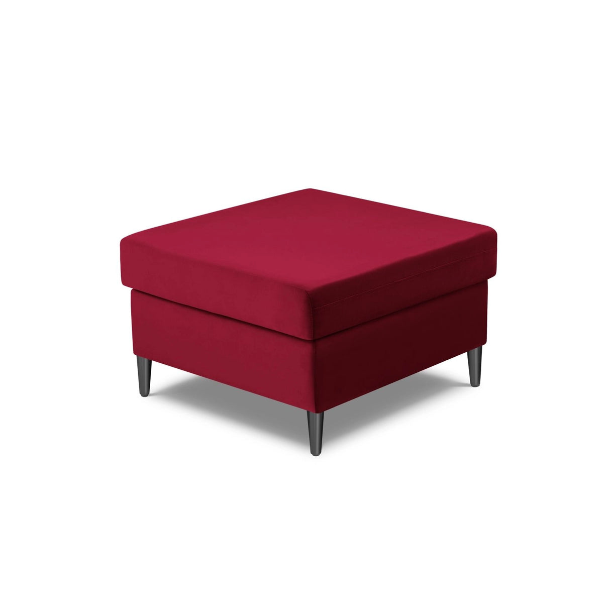 Kyoto Pouf aus Samt in Rot (Riviera 61), 70x70x45 cm von Cosmopolitan Design – Bild 4