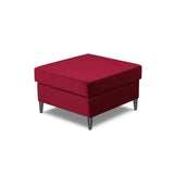 Kyoto Pouf aus Samt in Rot (Riviera 61), 70x70x45 cm von Cosmopolitan Design – Bild 4