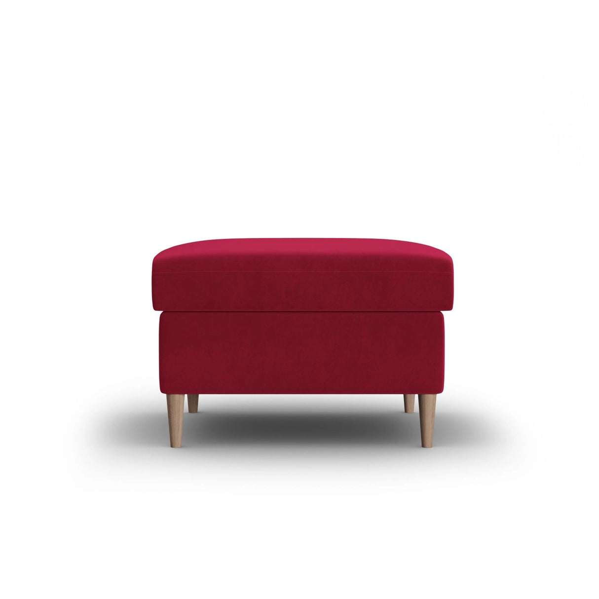 Kyoto Pouf aus Samt in Rot (Riviera 61), 70x70x45 cm von Cosmopolitan Design – Bild 1