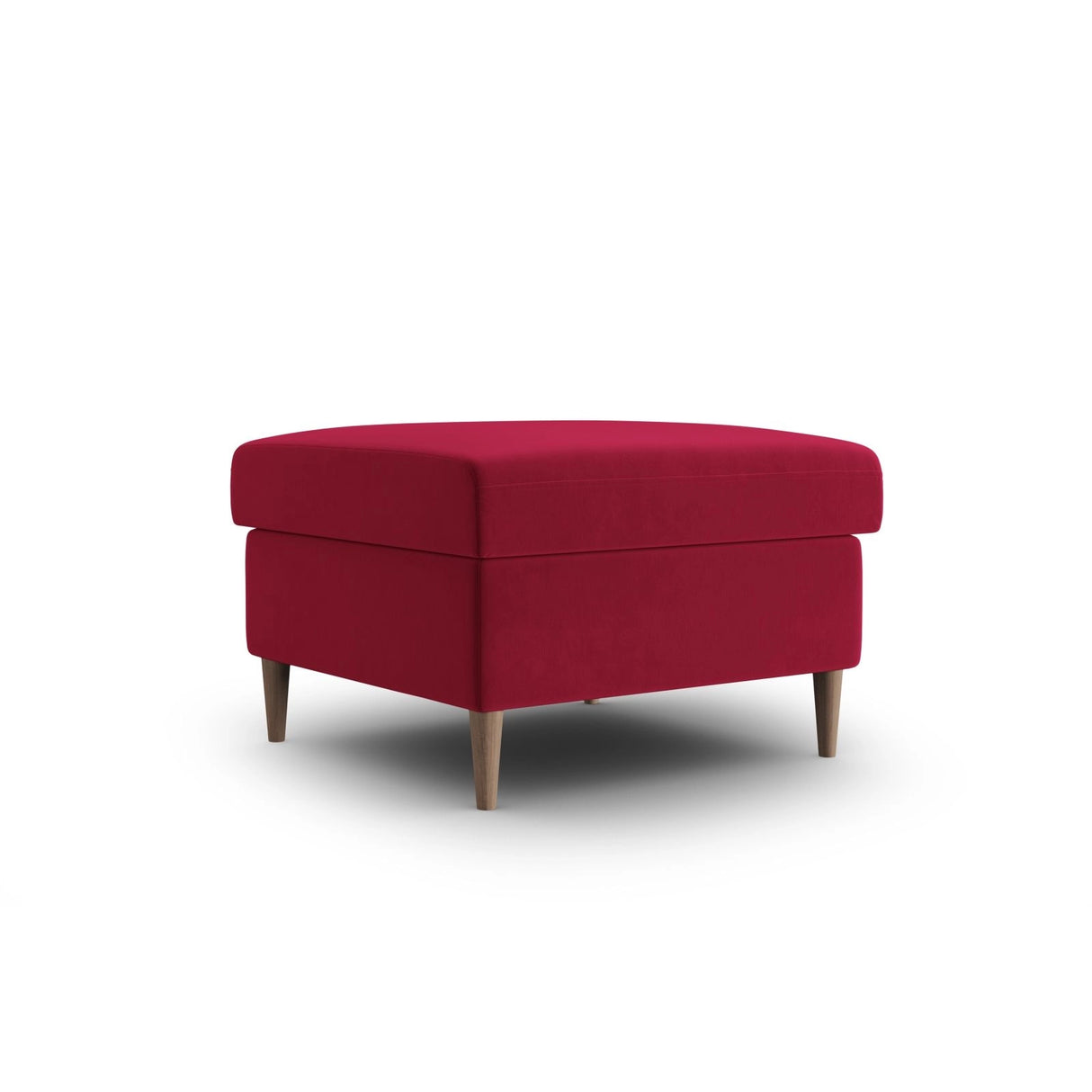 Kyoto Pouf aus Samt in Rot (Riviera 61), 70x70x45 cm von Cosmopolitan Design – Bild 3