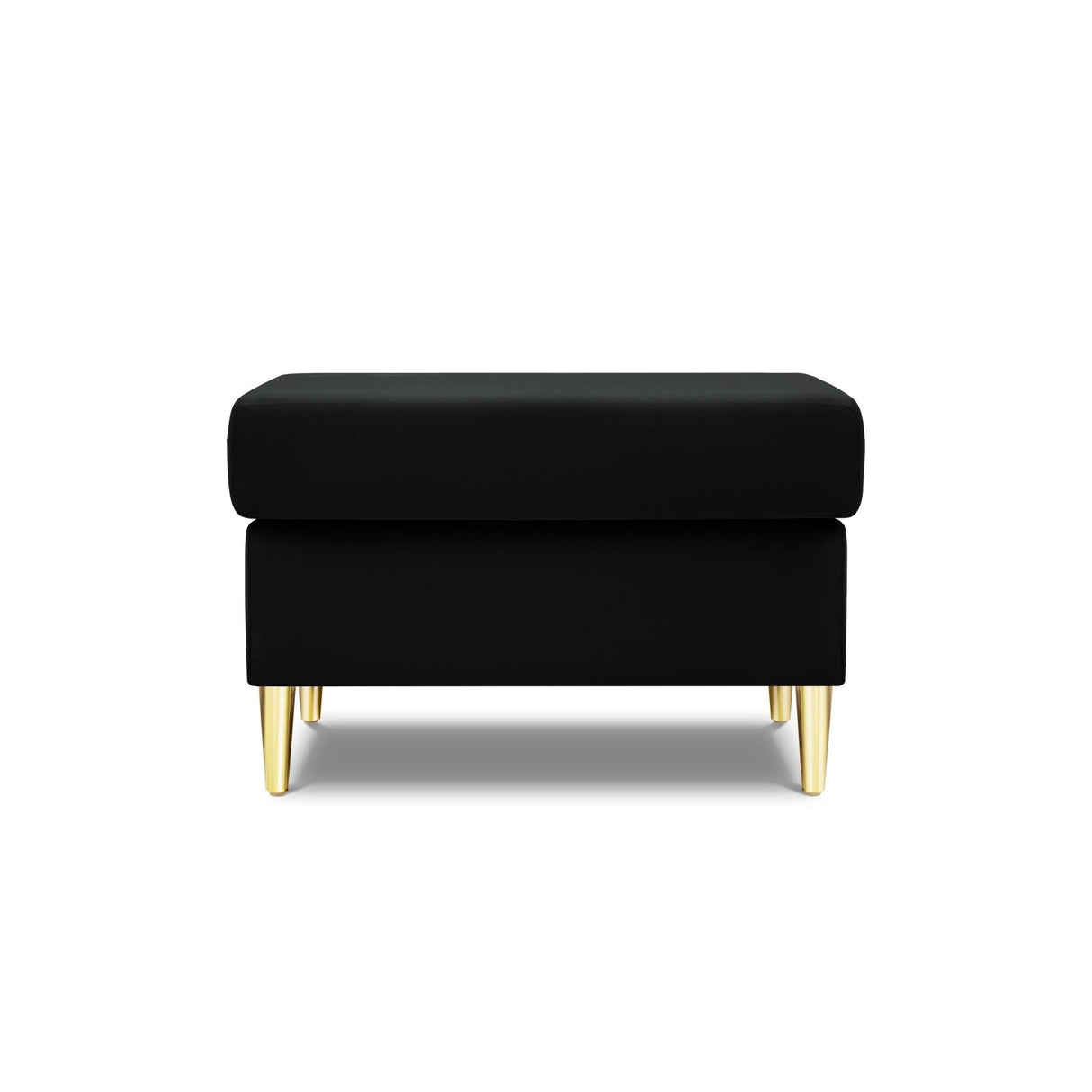 Kyoto Pouf aus Samt in Schwarz (Riviera 100), 70x70x45 cm von Cosmopolitan Design – Bild 3