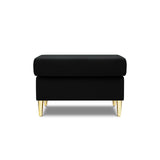 Kyoto Pouf aus Samt in Schwarz (Riviera 100), 70x70x45 cm von Cosmopolitan Design – Bild 3