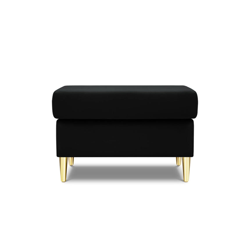 Kyoto Pouf aus Samt in Schwarz (Riviera 100), 70x70x45 cm von Cosmopolitan Design – Bild 3