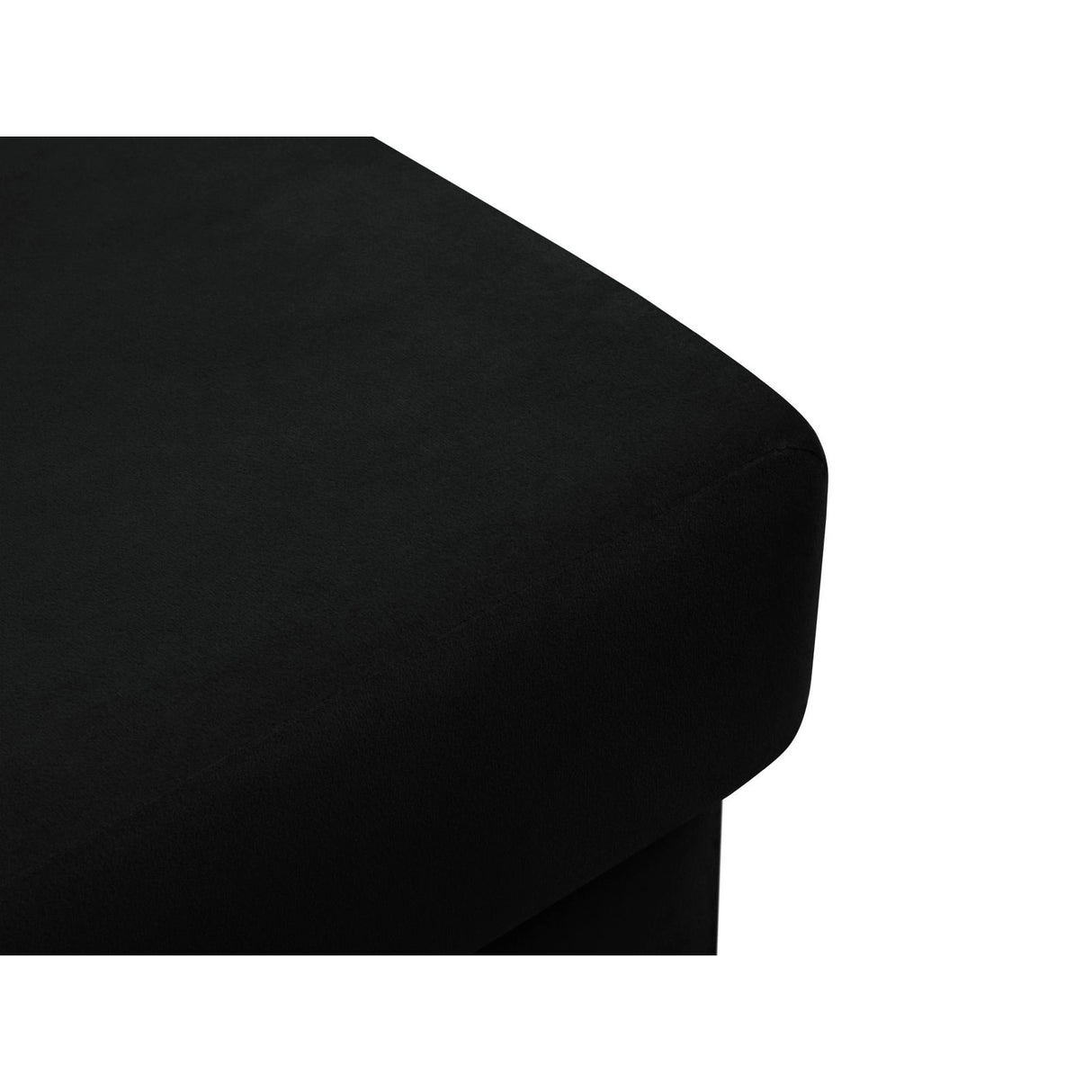 Kyoto Pouf aus Samt in Schwarz (Riviera 100), 70x70x45 cm von Cosmopolitan Design – Bild 5
