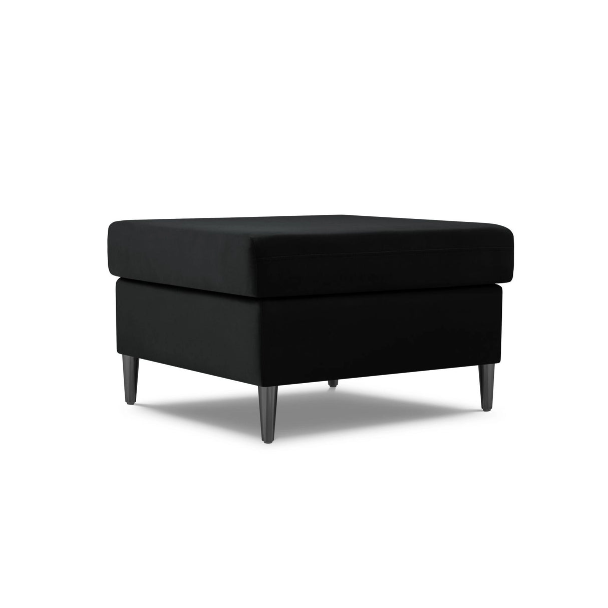 Kyoto Pouf aus Samt in Schwarz (Riviera 100), 70x70x45 cm von Cosmopolitan Design – Bild 1