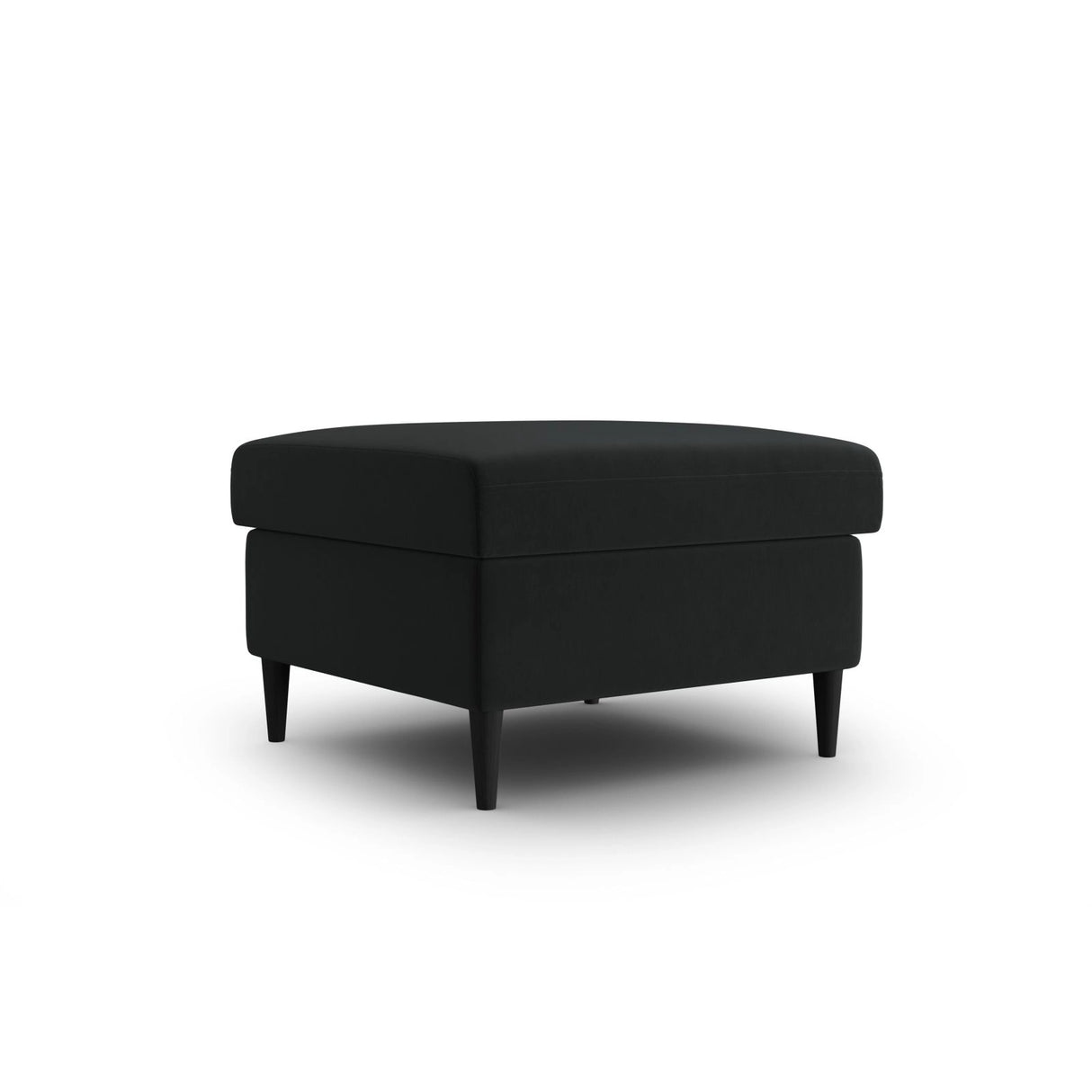 Kyoto Pouf aus Samt in Schwarz (Riviera 100), 70x70x45 cm von Cosmopolitan Design – Bild 3