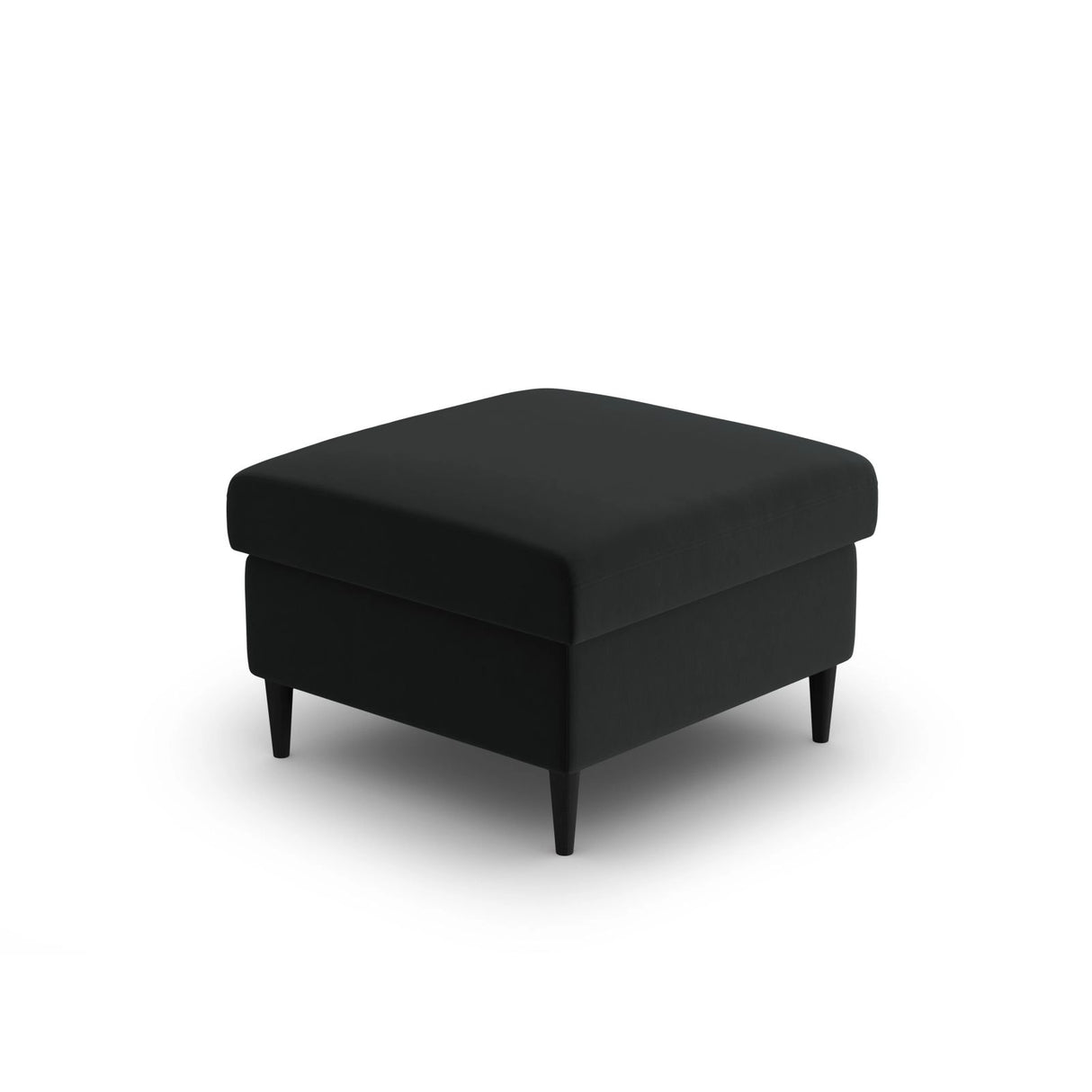 Kyoto Pouf aus Samt in Schwarz (Riviera 100), 70x70x45 cm von Cosmopolitan Design – Bild 4