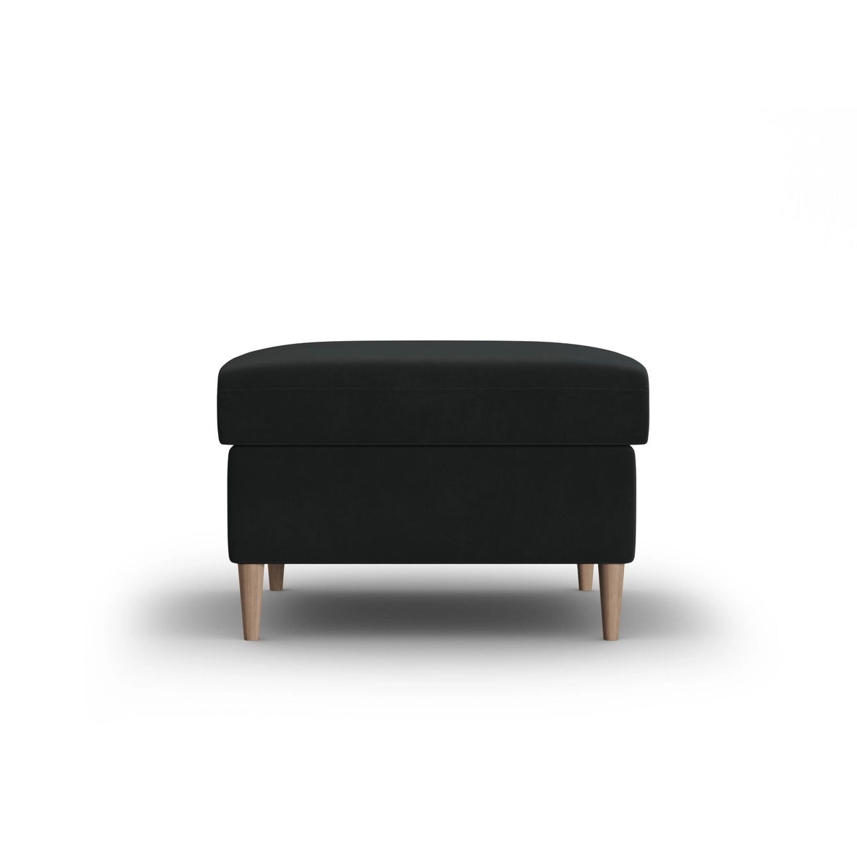 Kyoto Pouf aus Samt in Schwarz (Riviera 100), 70x70x45 cm von Cosmopolitan Design – Bild 1