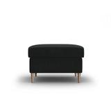 Kyoto Pouf aus Samt in Schwarz (Riviera 100), 70x70x45 cm von Cosmopolitan Design – Bild 1