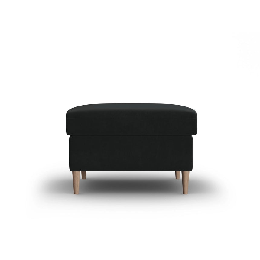 Kyoto Pouf aus Samt in Schwarz (Riviera 100), 70x70x45 cm von Cosmopolitan Design – Bild 1