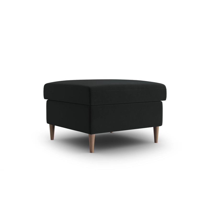 Kyoto Pouf aus Samt in Schwarz (Riviera 100), 70x70x45 cm von Cosmopolitan Design – Bild 3