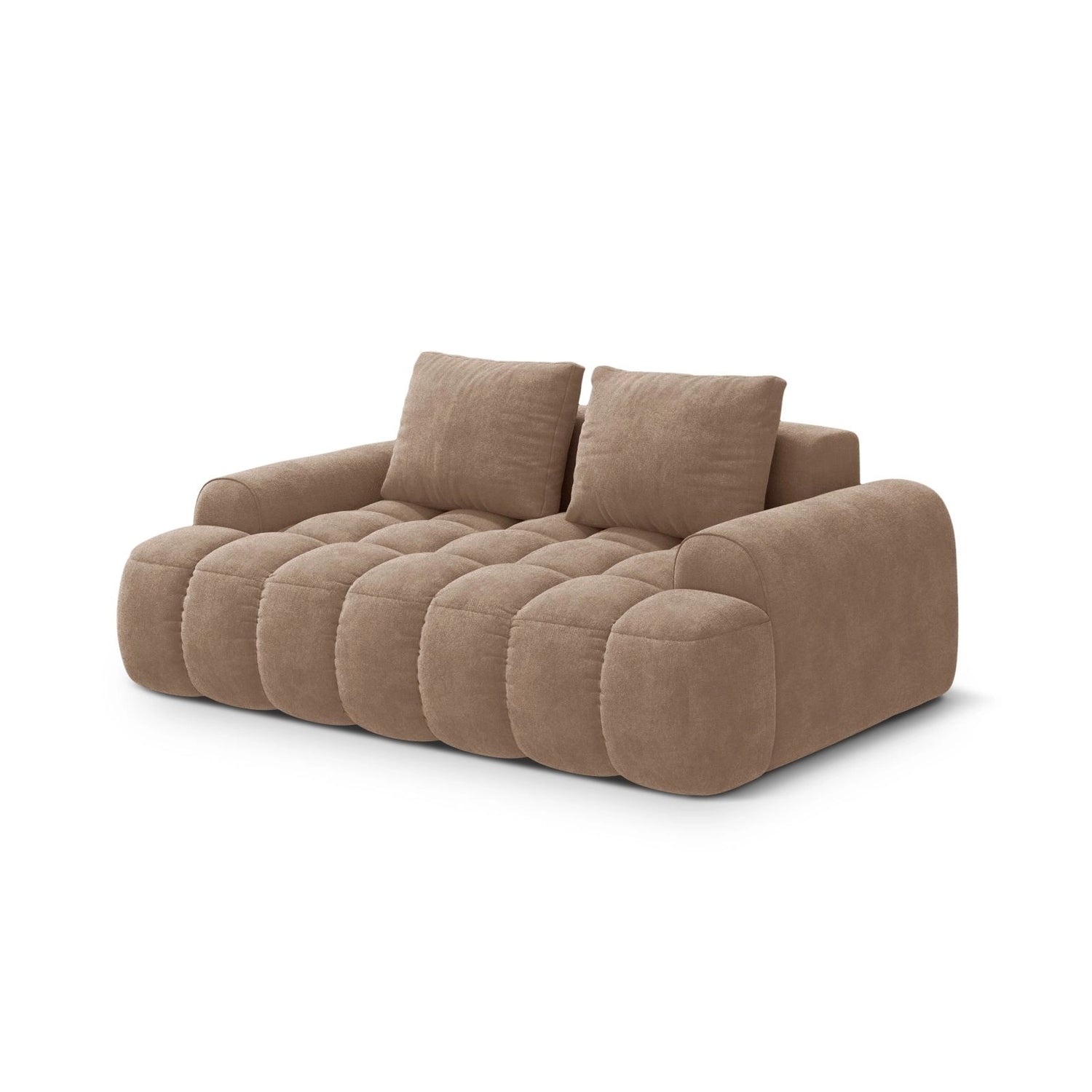 Linz 2-Sitzer Sofa aus Samt in Dunkelbeige (Vogue 3), 175x100 cm von Cosmopolitan Design – Bild 4