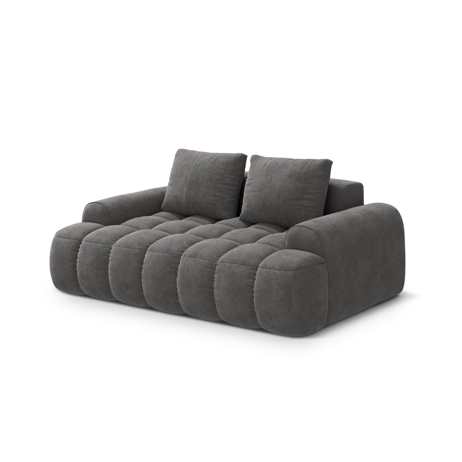 Linz 2-Sitzer Sofa aus Samt in Grau (Vogue 15), 175x100 cm von Cosmopolitan Design – Bild 4