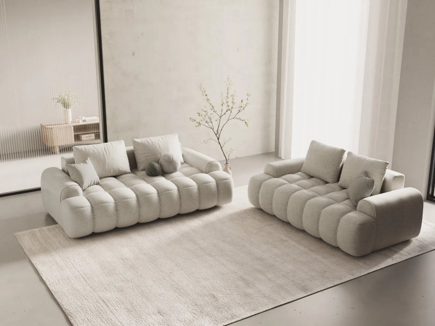 Linz 2-Sitzer Sofa aus Strukturierter Stoff in Beige (Sorella 03), 175x100 cm von Cosmopolitan Design – Bild 2