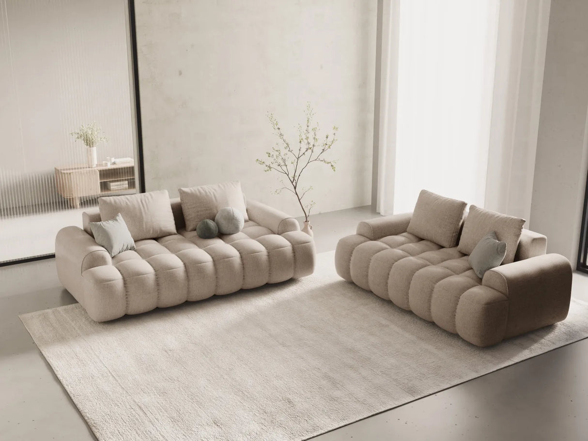 Linz 2-Sitzer Sofa aus Strukturierter Stoff in Sand (Sorella 05), 175x100 cm von Cosmopolitan Design – Bild 2