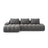 Linz 3-Sitzer Ecksofa mit Schlaffunktion, Linke Seite, aus Samt in Grau (Vogue 15), 275x142 cm von Cosmopolitan Design – Bild 1