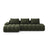 Linz 3-Sitzer Ecksofa mit Schlaffunktion, Linke Seite, aus Samt in Grün (Vogue 11), 275x142 cm von Cosmopolitan Design – Bild 1