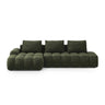 Linz 3-Sitzer Ecksofa mit Schlaffunktion, Linke Seite, aus Samt in Grün (Vogue 11), 275x142 cm von Cosmopolitan Design – Bild 1