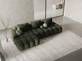 Linz 3-Sitzer Ecksofa mit Schlaffunktion, Linke Seite, aus Samt in Grün (Vogue 11), 275x142 cm von Cosmopolitan Design – Bild 2