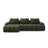 Linz 3-Sitzer Ecksofa mit Schlaffunktion, Linke Seite, aus Samt in Grün (Vogue 11), 275x142 cm von Cosmopolitan Design – Bild 1