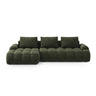Linz 3-Sitzer Ecksofa mit Schlaffunktion, Linke Seite, aus Samt in Grün (Vogue 11), 275x142 cm von Cosmopolitan Design – Bild 1