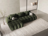 Linz 3-Sitzer Ecksofa mit Schlaffunktion, Linke Seite, aus Samt in Grün (Vogue 11), 275x142 cm von Cosmopolitan Design – Bild 2