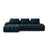 Linz 3-Sitzer Ecksofa mit Schlaffunktion, Linke Seite, aus Samt in Tiefes Petrol (Vogue 13), 275x142 cm von Cosmopolitan Design – Bild 1