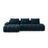 Linz 3-Sitzer Ecksofa mit Schlaffunktion, Linke Seite, aus Samt in Tiefes Petrol (Vogue 13), 275x142 cm von Cosmopolitan Design – Bild 1