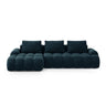 Linz 3-Sitzer Ecksofa mit Schlaffunktion, Linke Seite, aus Samt in Tiefes Petrol (Vogue 13), 275x142 cm von Cosmopolitan Design – Bild 1