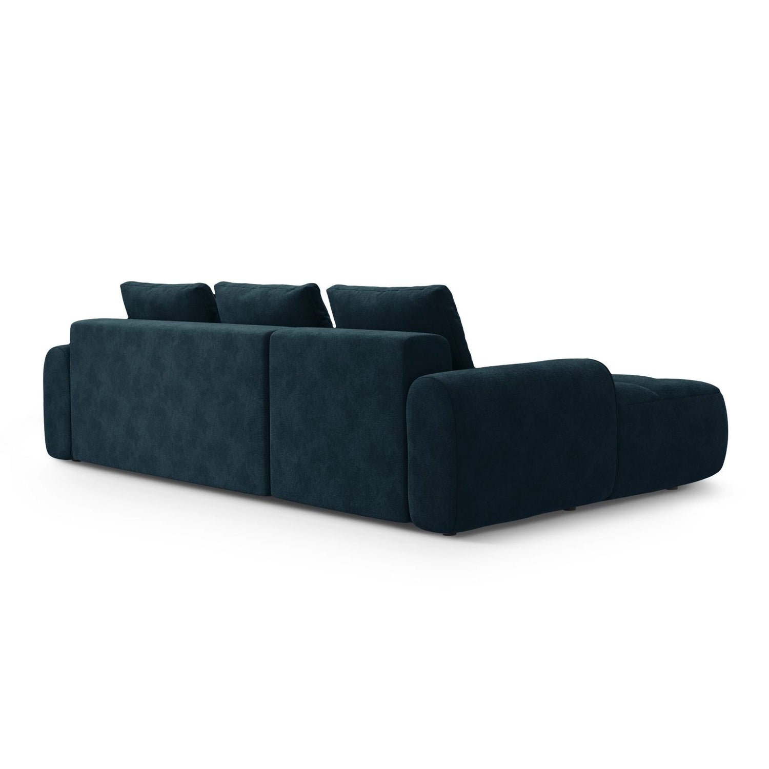 Linz 3-Sitzer Ecksofa mit Schlaffunktion, Linke Seite, aus Samt in Tiefes Petrol (Vogue 13), 275x142 cm von Cosmopolitan Design – Bild 7
