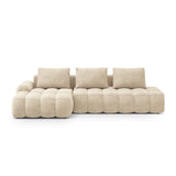 Linz 3-Sitzer Ecksofa mit Schlaffunktion, Linke Seite, aus Samt oder Strukturstoff, 275x142 cm von Cosmopolitan Design – Bild 1