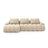 Linz 3-Sitzer Ecksofa mit Schlaffunktion, Linke Seite, aus Samt oder Strukturstoff, 275x142 cm von Cosmopolitan Design – Bild 1