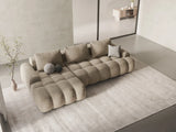 Linz 3-Sitzer Ecksofa mit Schlaffunktion, Linke Seite, aus Samt oder Strukturstoff, 275x142 cm von Cosmopolitan Design – Bild 2
